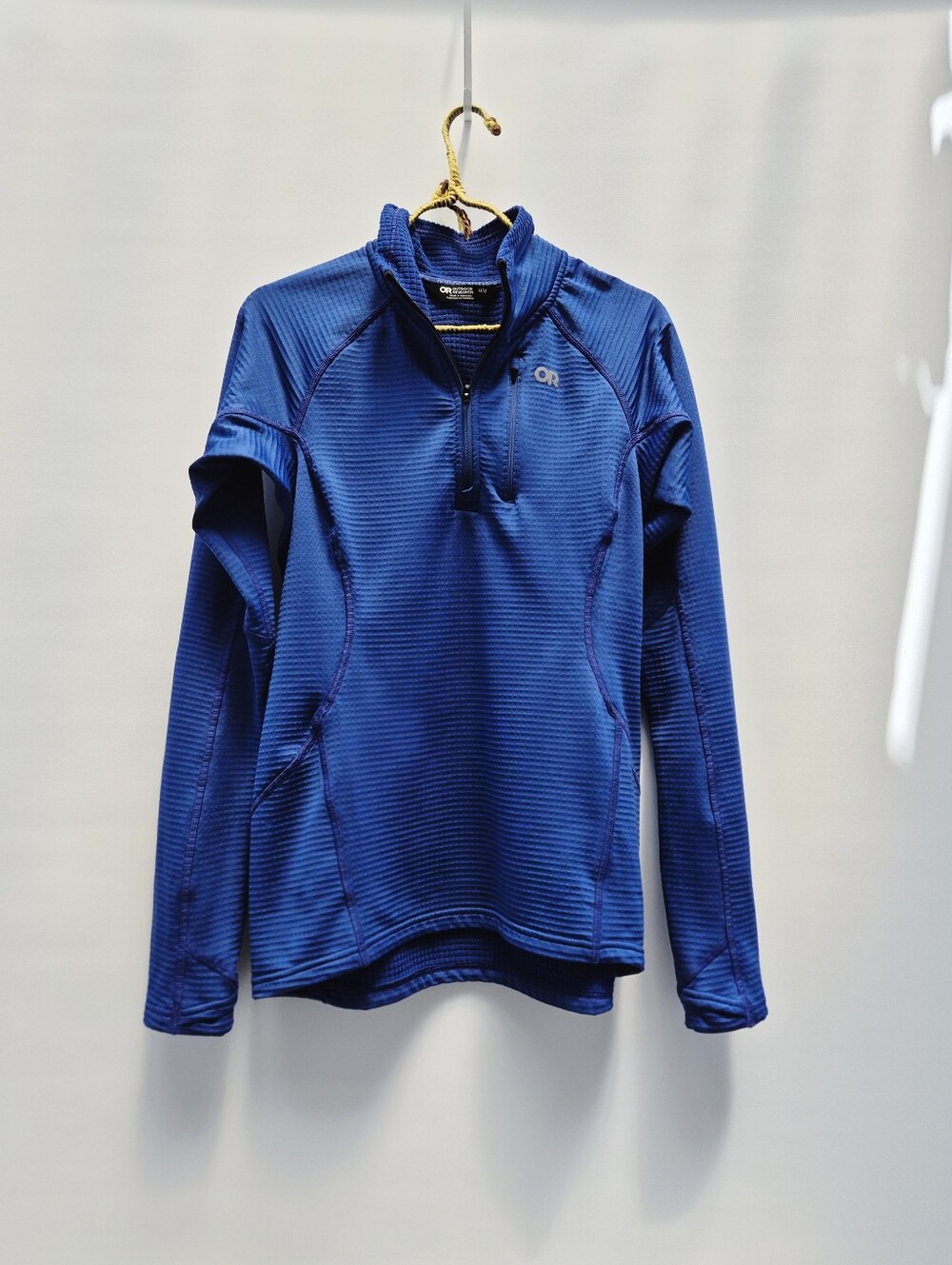 Outdoor Research Vigor Grid Fleece Quarter Zip Women's Medium Blue Pullover OR